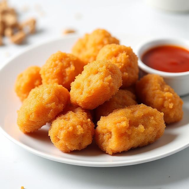 Crispy chicken nuggets high protein snack